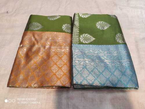 Banarsri Sari - Banarasi Cotton Blend Collection with Customized Size, | Printed Design, Washable, Casual Ethnic Wear for All Seasons
