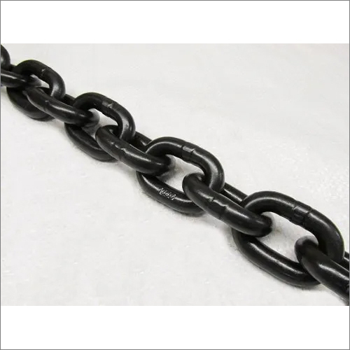 Grade 80 Alloy Steel Lifting Chain - Metal, Different Sizes Available, Customized Hole Shape, Black Color | Strong, Durable, Easy to Operate