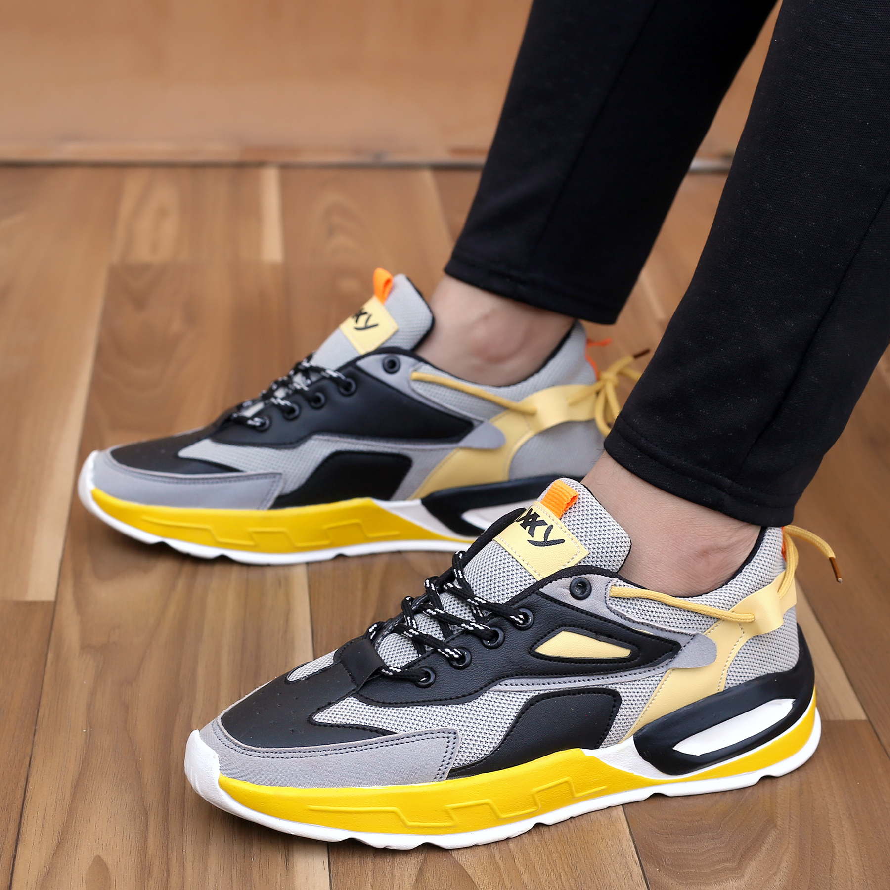 Mens High Fashion Sport Shoes - High-quality Materials, Size 6-10, Lace Closure, Mix Color, Flexible Design For Urban Running Styles