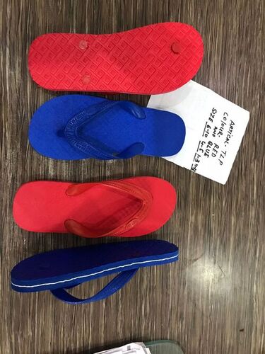 MEN'S TLP SLIPPERS - PVC, Size 4-10, Red | Textured Design, Lightweight, Comfortable, Durable, Stylish, Single Strap, Flat Sole