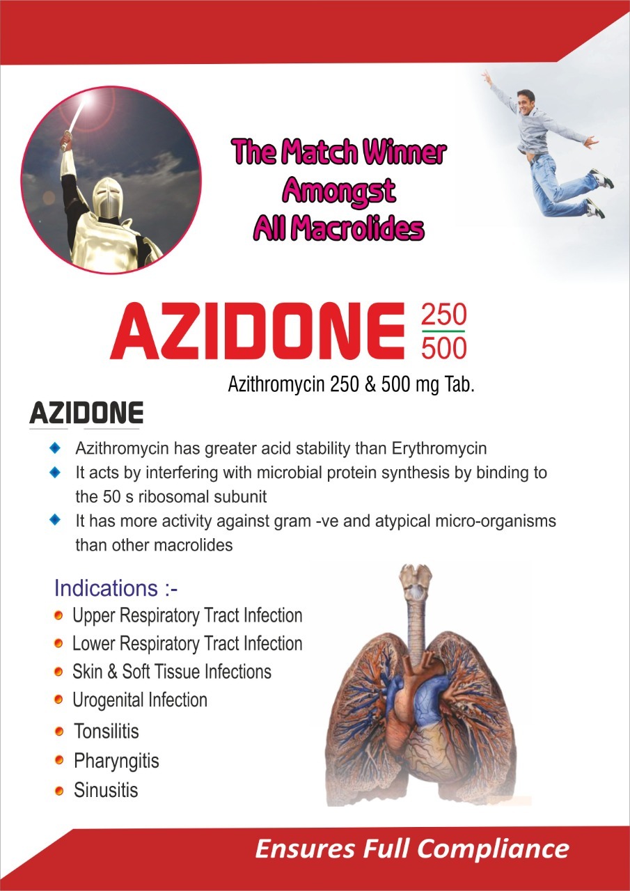 Azidone 500 Tablets General Medicines