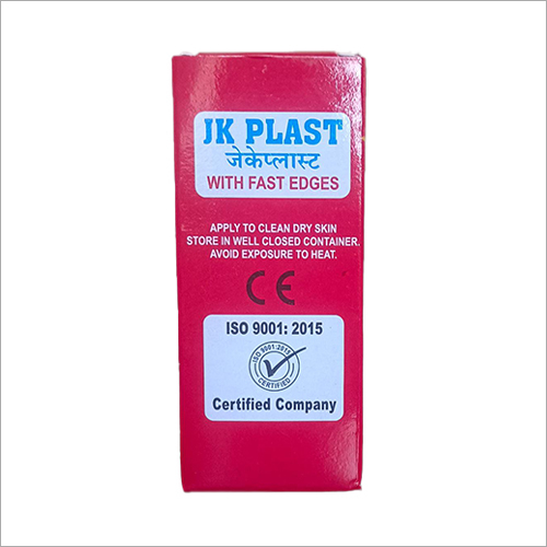 Cure Plast Fast Edge Bandage - 100% Cotton, Sterilized and Waterproof | Disposable, Red and White, Elastic Adhesive Quality