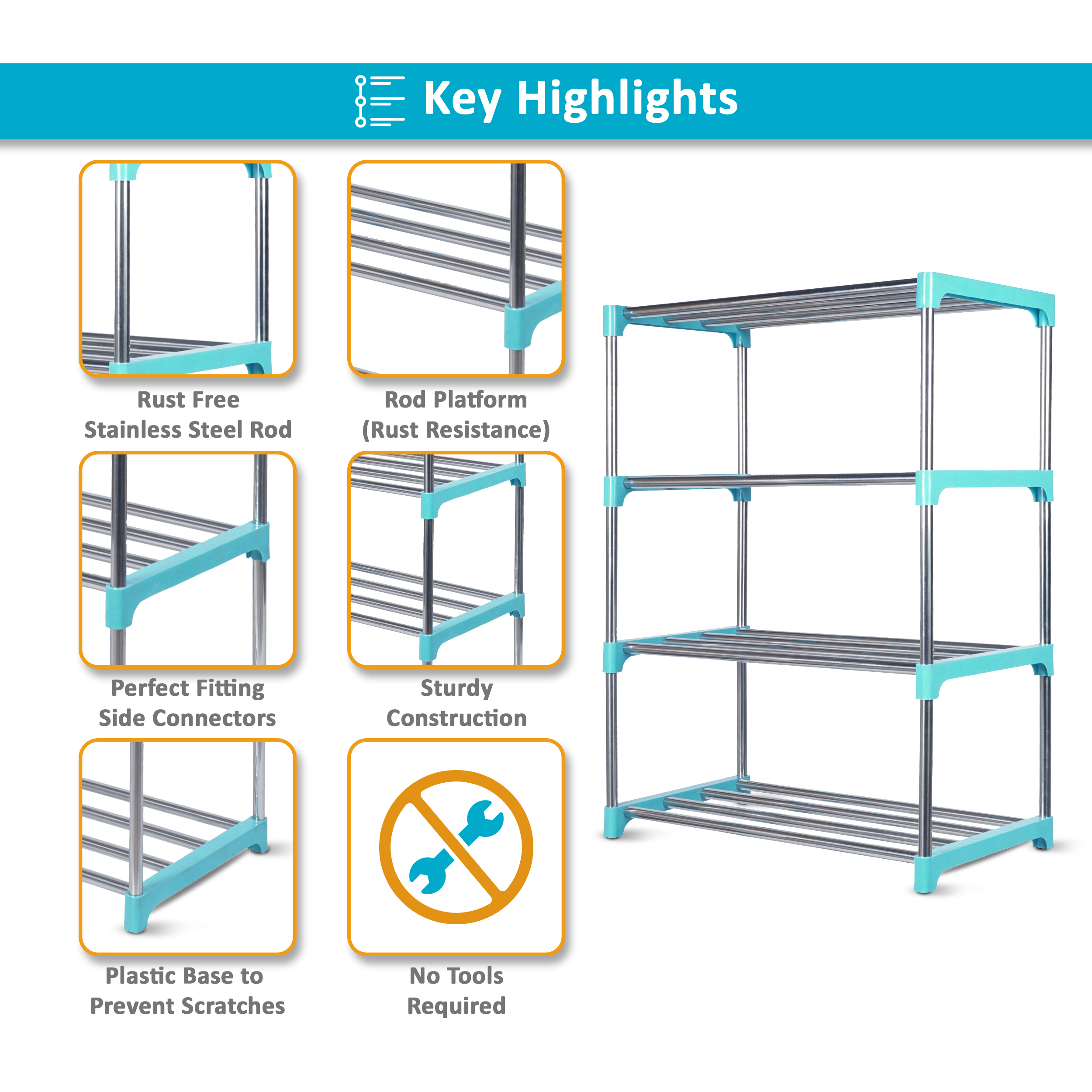 Machine Made Ss Bathroom Racks