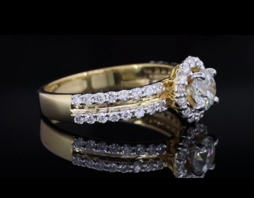 White Diamond Lab Grown Diamond Ring Density: 100