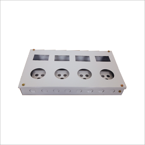 Mild Steel Plug Socket Box - White Finish | Ideal for Home and Office Use, Reliable Durability
