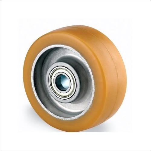 Pu Coating Wheels And Rollers - Steel Material, Various Sizes, Yellow Color - Smooth Surface, Suitable for Heavy Industry and Furniture