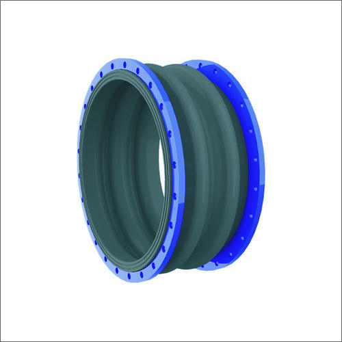 Rubber Round Expansion Joints - Durable Black Rubber, Lightweight, High Strength, Single And Double Spheres