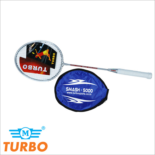 Mtbm 10 Badminton Racket Smash 5000 - Aluminium & Fiber, Round Shape - Multicolour Aesthetic Design For Dynamic Play