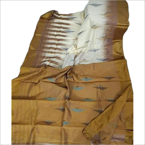 कैज़ुअल कॉटन सिल्क इक्कत साड़ी