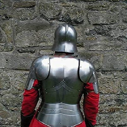 Medieval Knight Half Suit Armor Chest Plate With Helmet Armor Replica