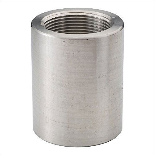 Stainless Steel Coupling - Round Shape, Silver Finish | Durable and Corrosion-Resistant Design