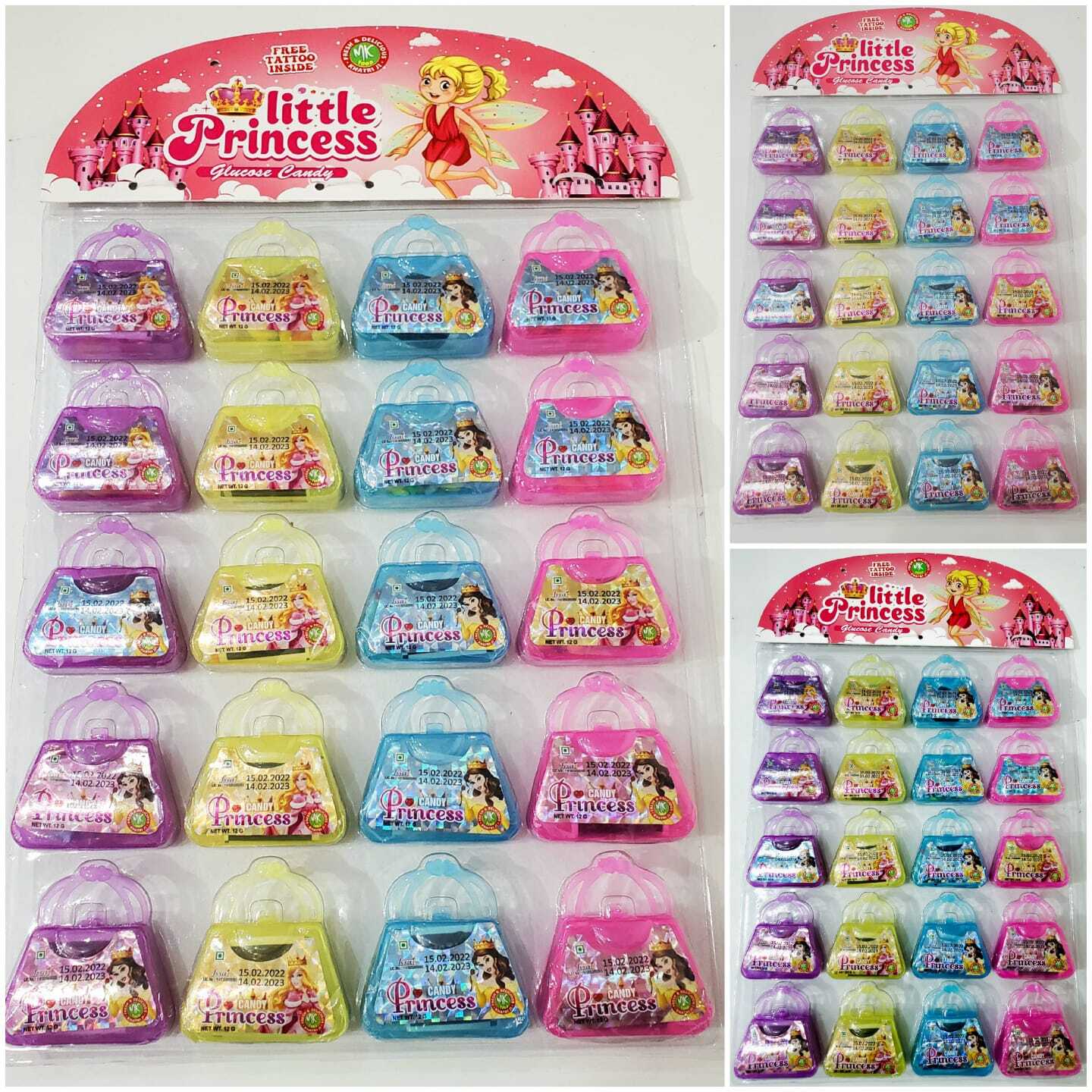 Little Princess Bag Glucose Candy - Solid Food Flavor, 30 Pkt Outer Box, Cartoon Shape, 1 Year Shelf Life | Customizable Sizes And Colors