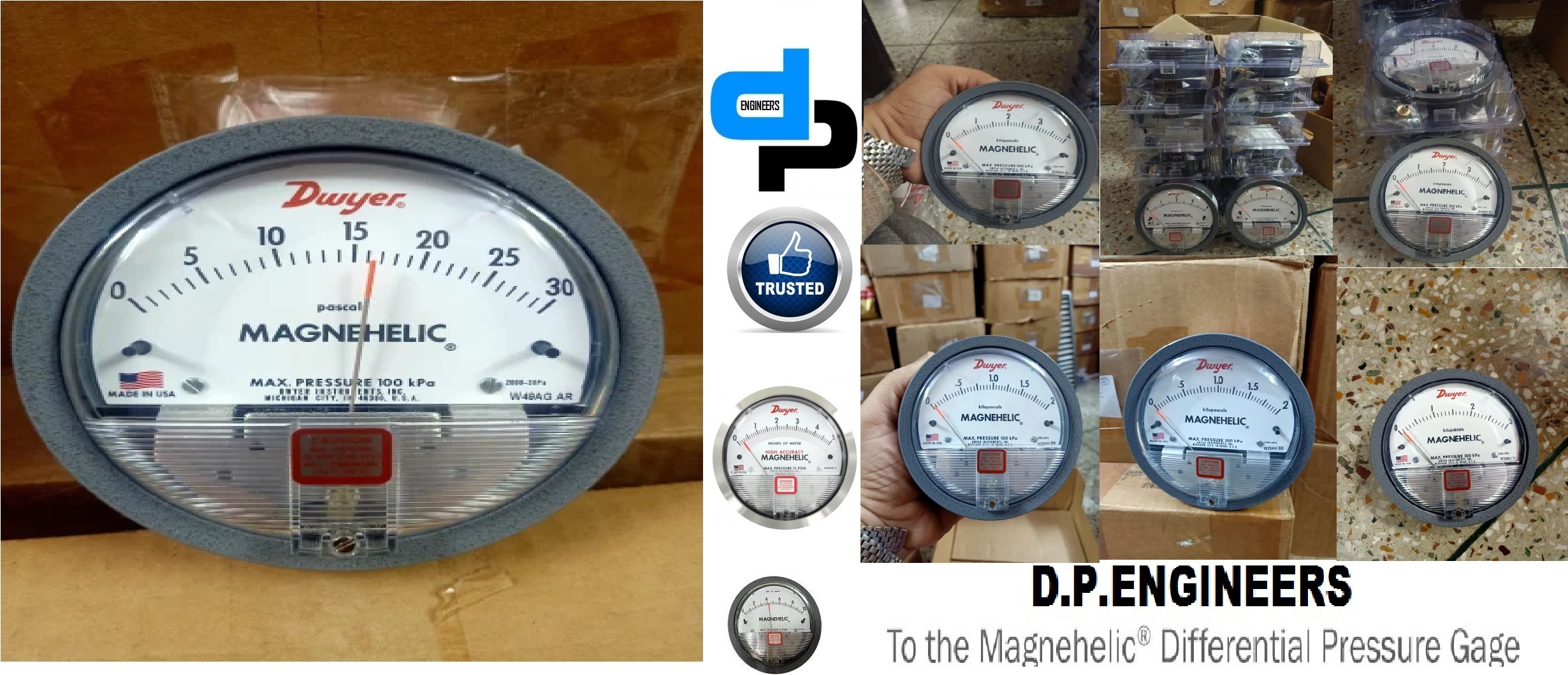 Dwyer Magnehelic Differential Pressure Gauges In Hardoi Uttar Pradesh-dp Engineers Accuracy: 1 %
