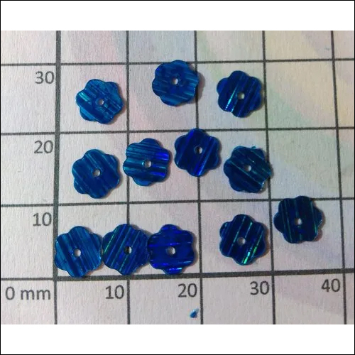 ब्लू फ्लैट फ्लावर 6 एमएम सेक्विन