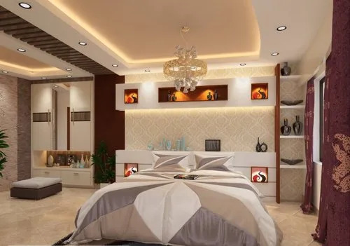 Gypsum False Ceiling Service - 12mm Thickness, Matte White Finish | Beveled Edges, Suspended Installation at 15kg/m2