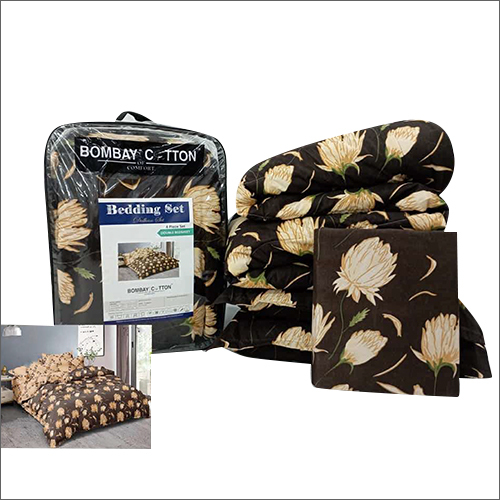 Leaf Print Bedding Set - 100% Cotton, Customized Size, Available in Various Colors | Soft Textured Fabric, Ideal for Luxurious Commercial Use