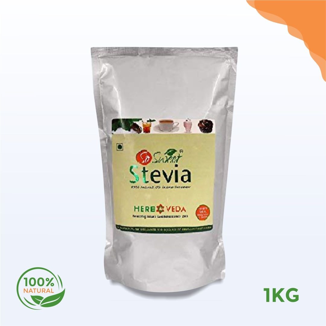 Stevia Powder - 1000gm, 100% Pure White Crystal Sugar | Raw Powder With Sweet Flavor, 2-year Shelf Life