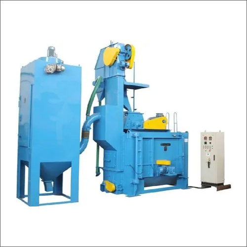 Semi-automatic Rotary Table Shot Blast Machine - 440v, 5-10 Ton/day Capacity | 20hp Power, Industrial Use, Painted Finish, Warranty Included