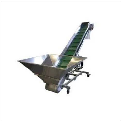 Silver Rubber Vehicle Loading Conveyor
