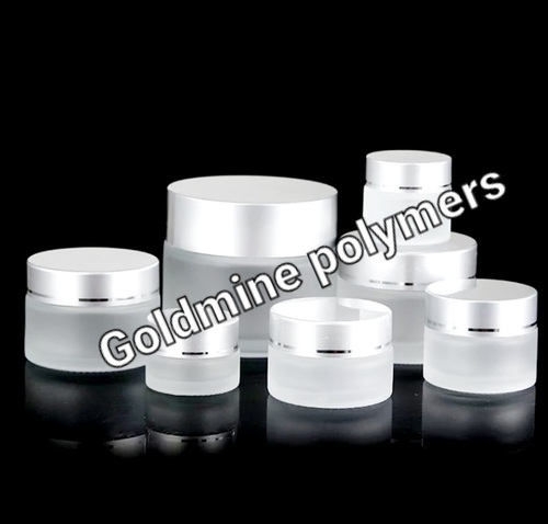 व्हाइट फ्रॉस्टेड ग्लास जार