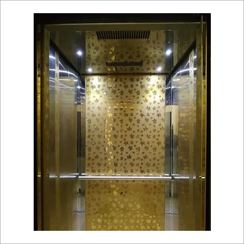Stainless Steel Square Shape Golden Passenger Elevator