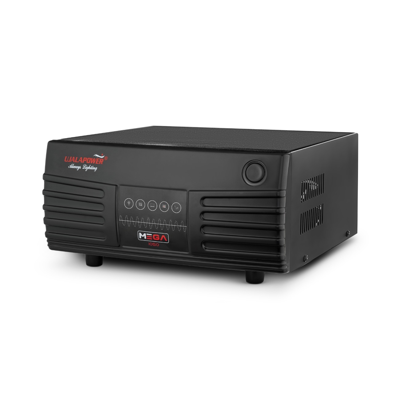 Home Ups Mega 1050 - 12v, 13x13x8 Inches, Matte Black | Short Circuit & Overload Protection, Ideal For Residential & Commercial Use