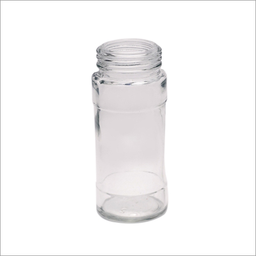 Glass Spice Jar - Glass Material, 120 ml Capacity, Transparent Color | Reusable, Food Grade, Plain Pattern