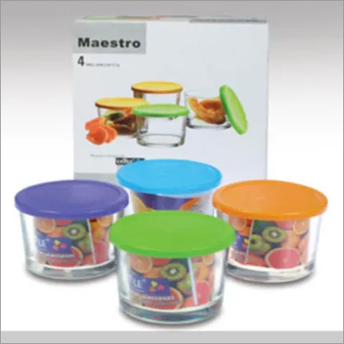 4 pcs Maestro Jar - Glass Material, Transparent Color | Plain Design Type, Ideal for Versatile Storage and Organization