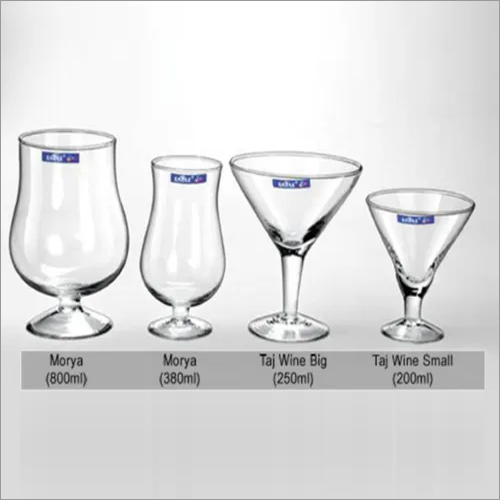 Taj Glass - 200ml Capacity, Transparent Durable Glass Design