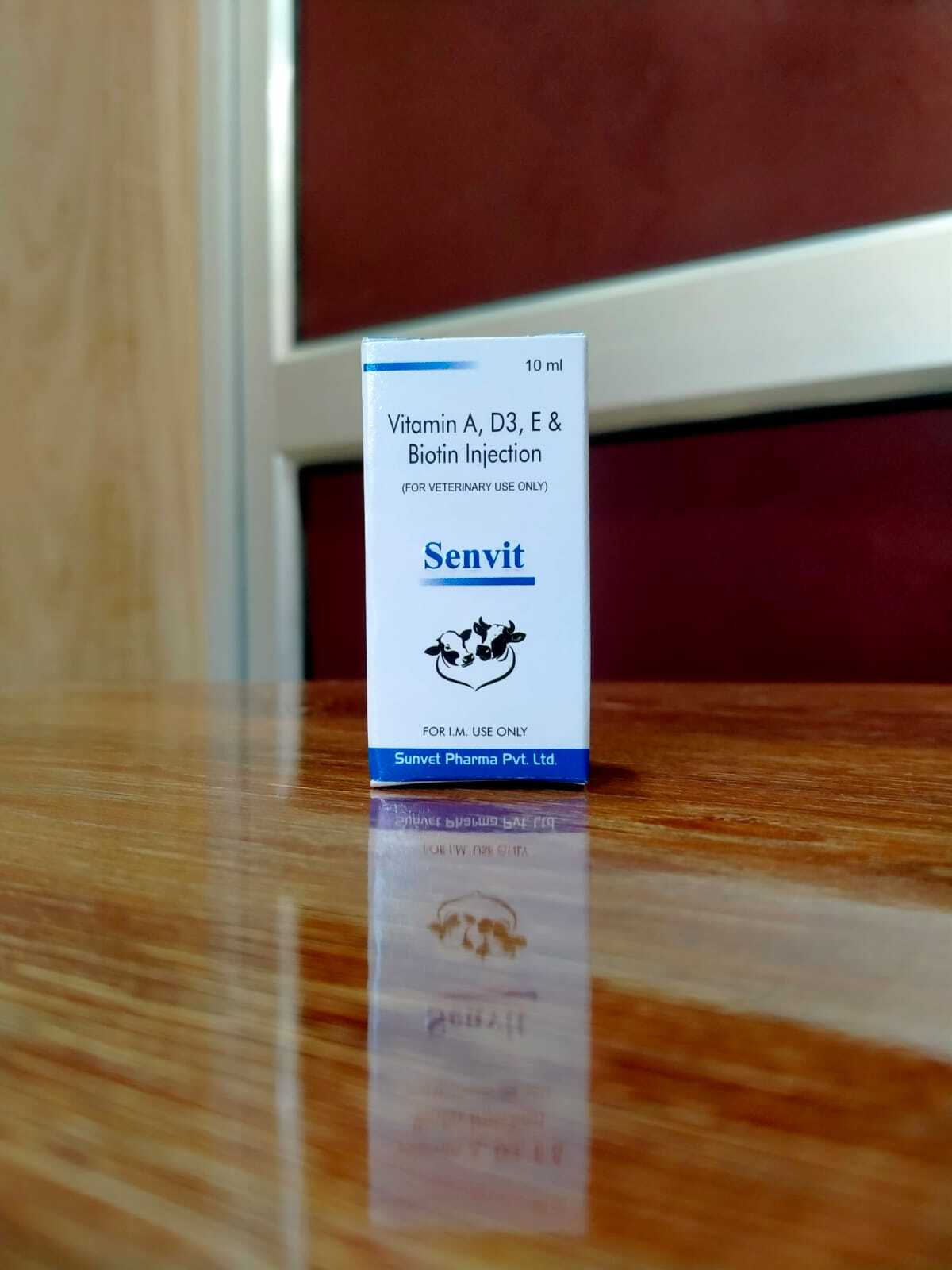 Vitamin A D E & H Veterinary Injection - 10 Ml Liquid | For Cats, Cattle, Goats, Pigs, Poultry, Sheep, And Special Breed Animals, Treats Respiratory And Alimentary Tract Infections