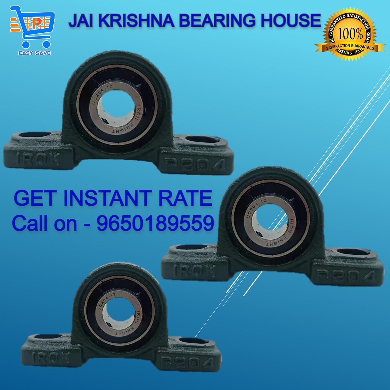 Pillow Block Ball Bearings - Stainless Steel, Double Row, Silver | Oil Lubrication, Designed For Machinery Use