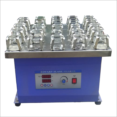 Rotary Flask Shaker - Stainless Steel, 220-230 Volt | Blue Color, Ideal for Laboratory & Industrial Use, 1-Year Warranty