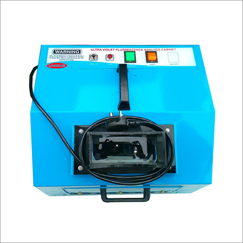 Laboratory Ultra Violet Fluorescence Analysis Cabinet - Stainless Steel, Blue Color | 220-230 Volt Voltage, 1 Year Warranty, Ideal for Chromatographic Analysis