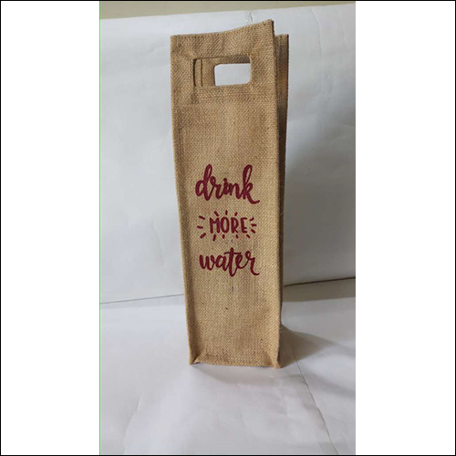 Jute Bottle Bag - Brown, Customized Sizes & Designs | Durable, Degradable, Environmentally Friendly, Reusable with Flexiloop Handle