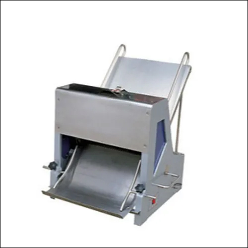Bread Slicer - Stainless Steel, Semi Automatic Design , Electric Power Source, Sleek Silver Finish