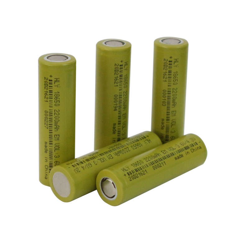 Hly Customized Rechargeable Litium Battery 3.6v 2200mah 18650