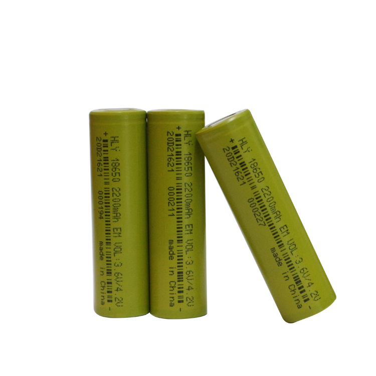 Hly Customized Rechargeable Litium Battery 3.6v 2200mah 18650