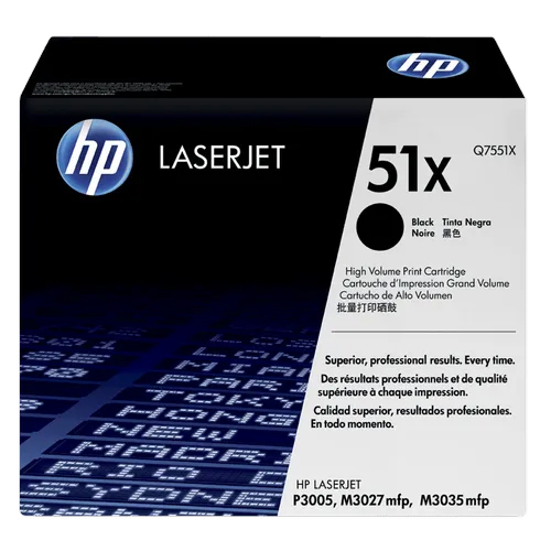 Hp 51X हाई यील्ड ब्लैक ओरिजिनल लेजरजेट टोनर कार्ट्रिज में उपयोग के लिए: प्रिंटर