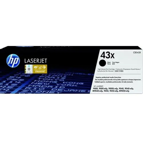 Hp 43X हाई यील्ड ब्लैक ओरिजिनल लेजरजेट टोनर कार्ट्रिज (C8543X) में उपयोग के लिए: प्रिंटर
