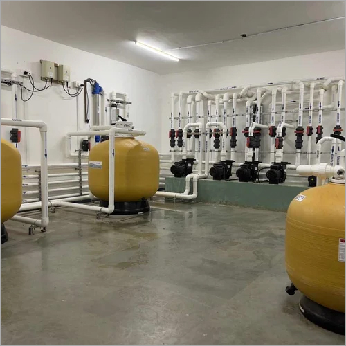 White And Golden Swimming Pool Filtrations
