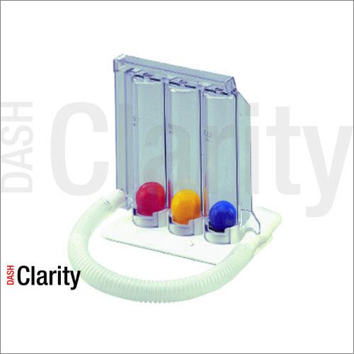 Three Ball Spirometer - Plastic, Manual Operation, Portable Design | New, White Color, Ideal for Hospital Use