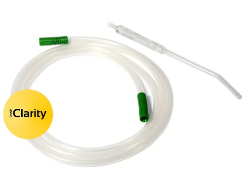 Disposable Yankauer Suction Set - Transparent, Pediatric and Adult Sizes | Ergonomic Handle, Flexible Tubing, Sterile Single-Use Design, Versatile Suction Tip