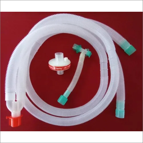 Ventilator Kit - Flexible 1.5 Meter 22mm Corrugated Tube, Pleated Hme Filter & Double Swivel Elbow Connector - Lightweight, Portable, Manual Power Source, Hospital Use