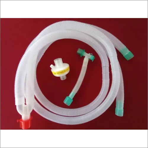 Ventilator Kit - Flexible 1.5 Meter 22mm Corrugated Tube, Pleated Hme Filter & Double Swivel Elbow Connector - Lightweight, Portable, Manual Power Source, Hospital Use