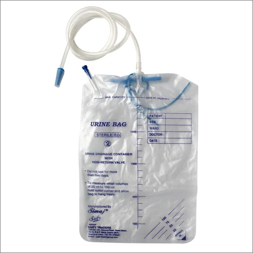 Transparent Urine Collection Bag With Measure Volume Chamber