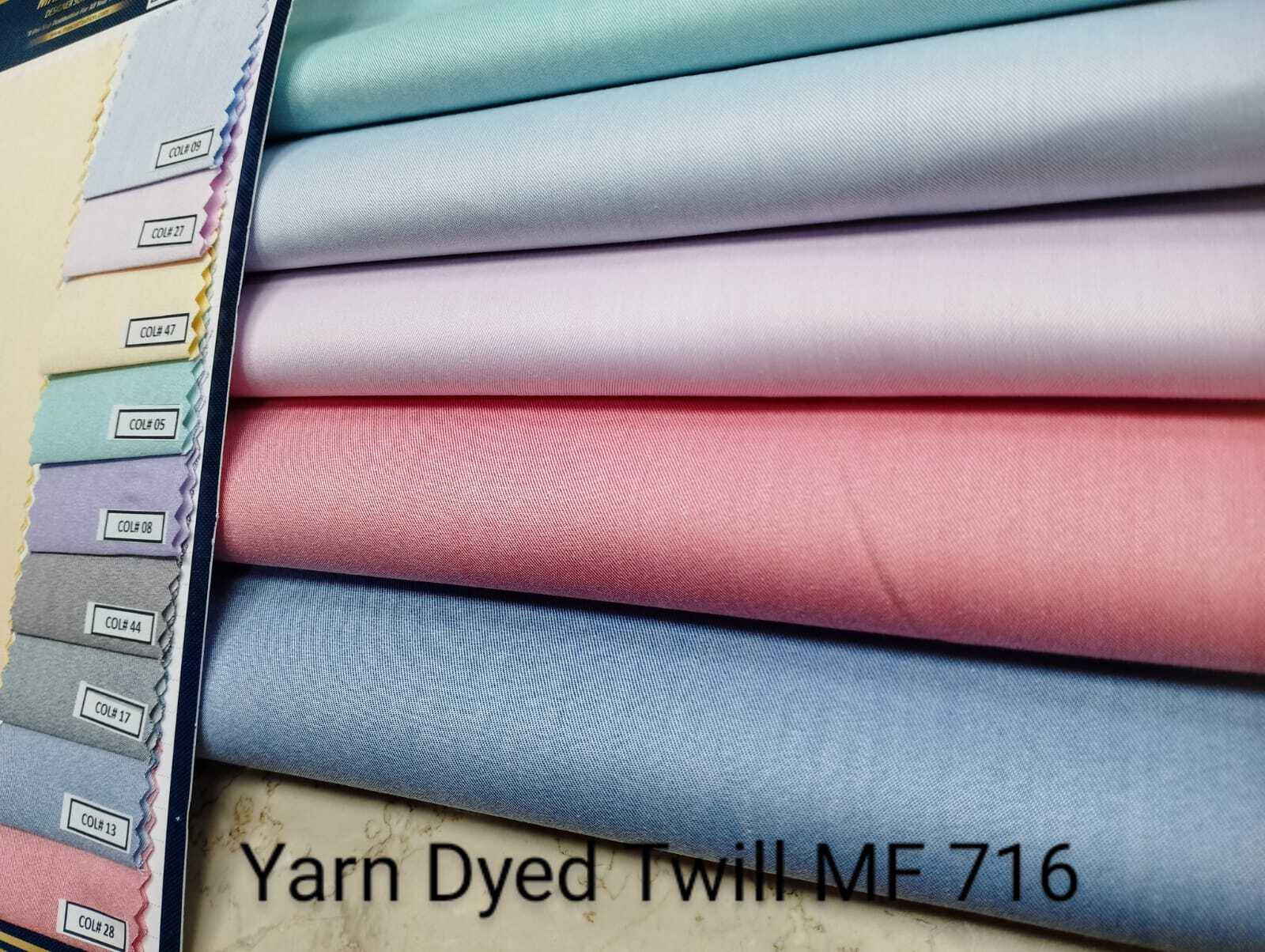 Yarn Dyed Twill Shirting Fabric - Polyester Cotton Blend, Width 58 Inches, Multicolour, Plain Pattern, 92x86 Yarn Count | Fashion-forward Designs For Everyday Wear