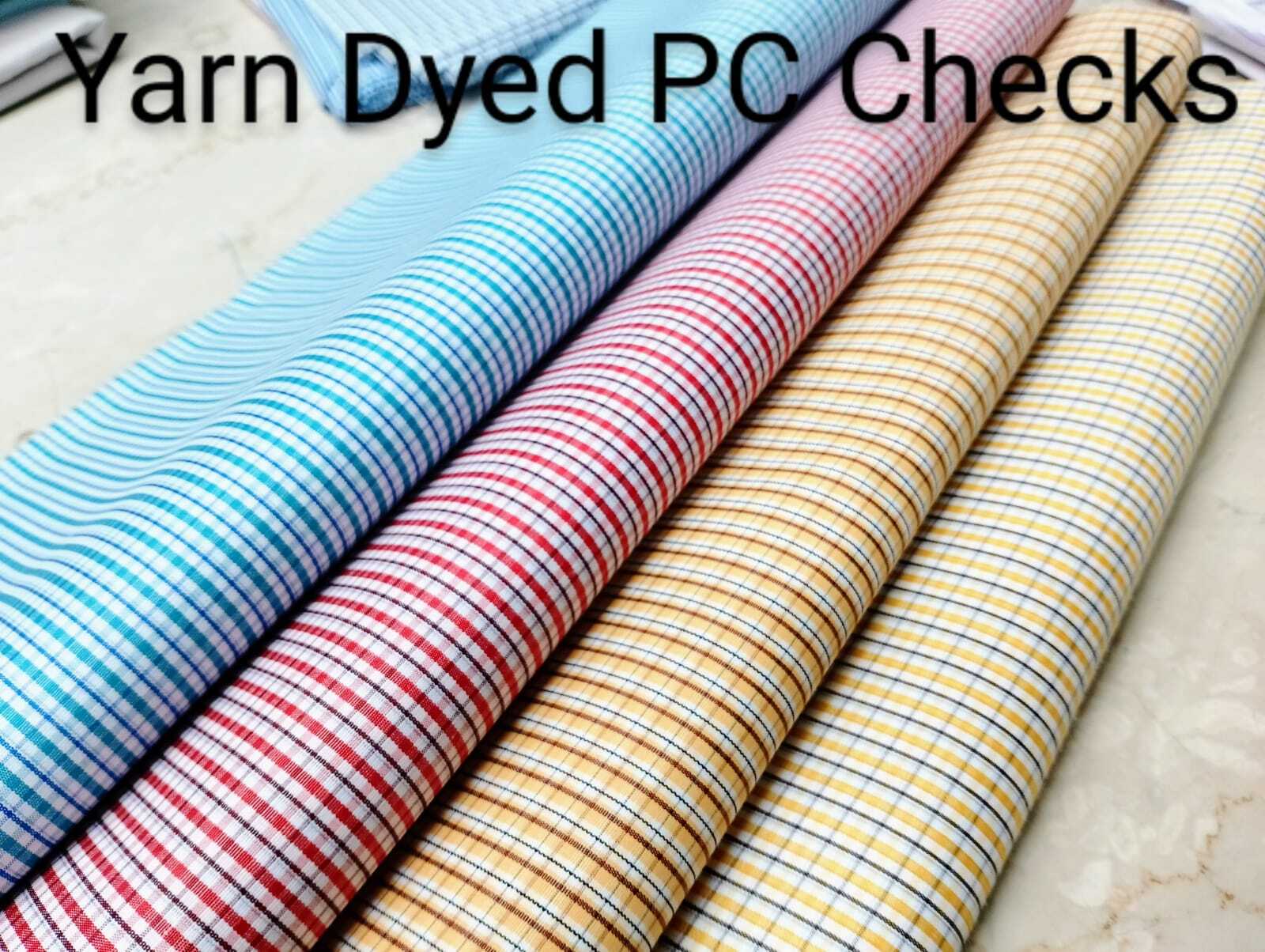 Check Shirting Fabric - Cotton Blend, 58 Inches Width, Multicolour, Yarn Dyed, Twill Style | Washable, Trendy Designs, Various Prints And Patterns