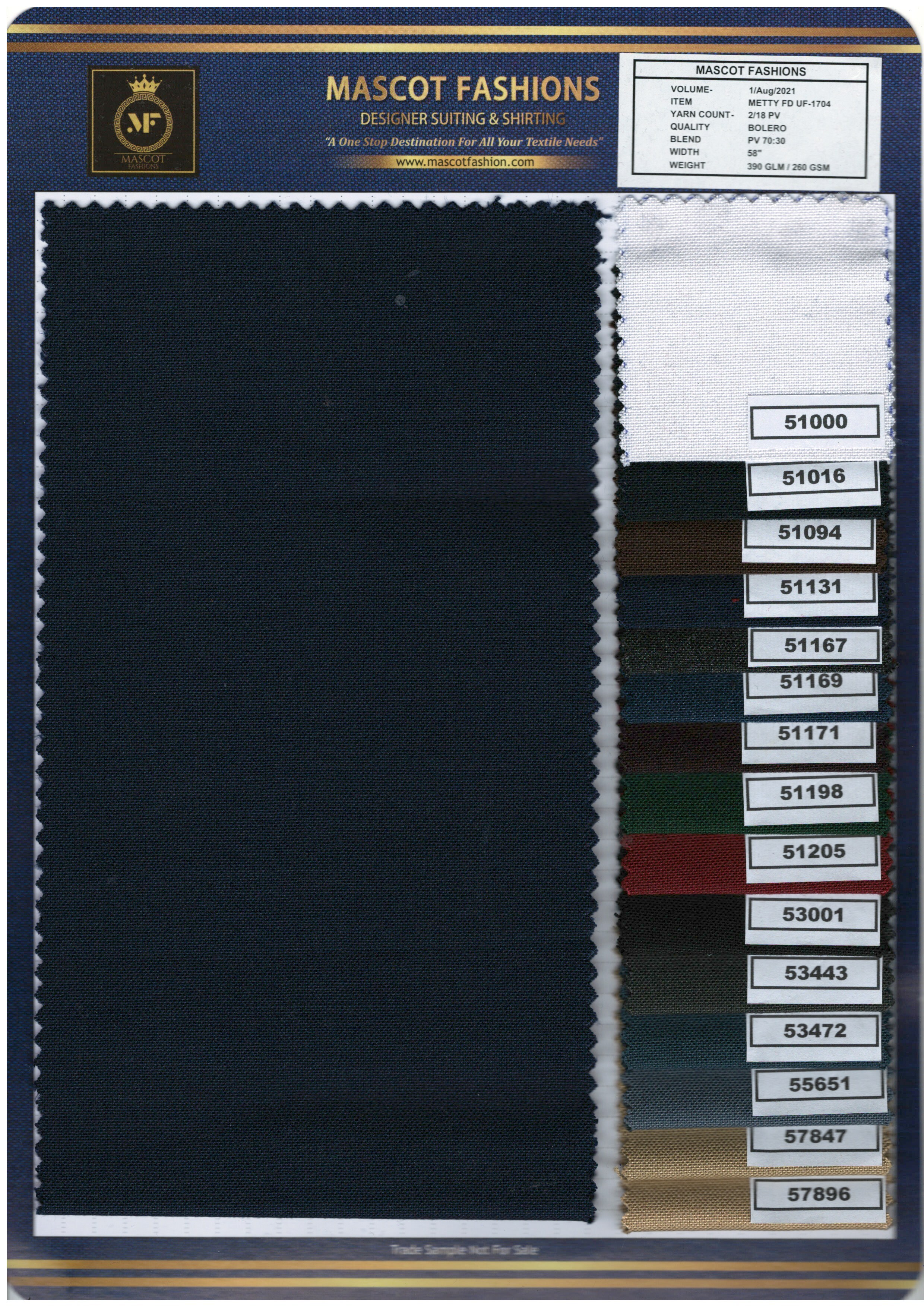 Washable Metty Uniform Suiting Fabric