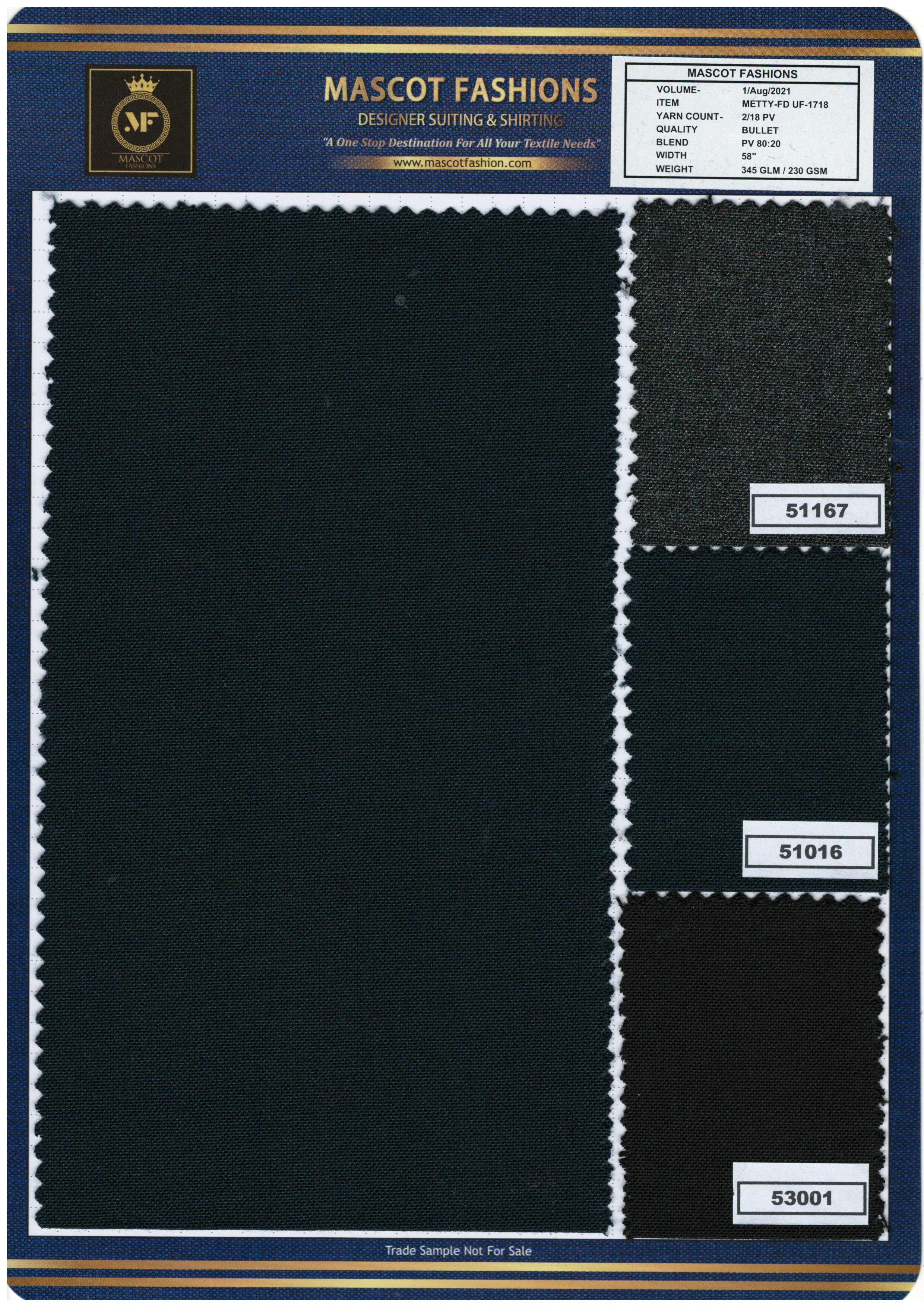 Washable Metty Uniform Suiting Fabric