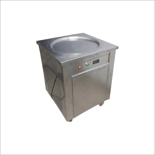 Ice Cream Roll Machine - Round Silver Ice Cream Maker | Warranty Included, Perfect for Creating Delicious Ice Cream Rolls